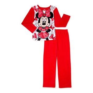 NWT Disney Minnie Mouse Girls Pajamas Sleep Set 2-Piece Set